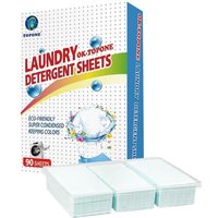 Lessive Feuilles, 90 Pièces Feuilles De Détergent À Lessive, Lingettes Détachantes Nano-concentrées Nettoyer Les Vêtements Lave A322