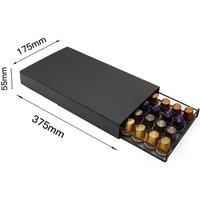 Ensembles à café,40 dosettes fer café Capsule organisateur support de rangement support tiroir pour Nespresso - Type Black