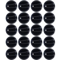 Fdit bouton de commande rotatif 20 pièces 8mm bouton de commande de gamme de cuisine universel ABS pour cuisinière à gaz four à