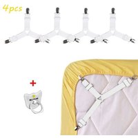 4pcs Réglable élastiques Drap de Lit Attaches Triangle Sangles de soutient pour Lit, Coussin pour canapé, Matelas, nappes
