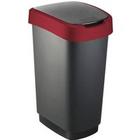 Rotho Twist, 50 L, Rectangulaire, Polypropylène (PP), Noir, Rouge, Manuel, 298 mm