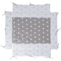 Tapis de Parc Bébé - ROBA - Little Stars - Gris / Blanc - Universel - H 18 x L 96 x P 96 cm