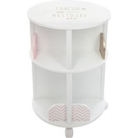 Bibliothèque enfant ronde rose H59cm - Atmosphera Créateur dintérieur