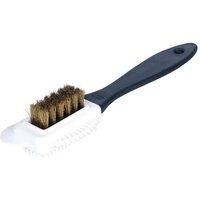 Kaps Brosse de Qualité pour Nettoyer les Chaussures, Brosse Multifonction à 4 Côtés pour le Nubuck et le Daim, Poils en Laiton