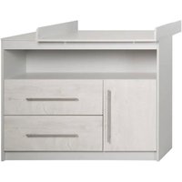 Commode à langer ROBA Maren 2 - Gris clair - Blanc - Hauteur 905cm