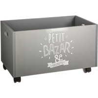 Coffre à jouets à roulettes enfant Atmosphera for Kids - Gris - Gris -