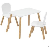 Ensemble table et 2 chaises enfant Alex blanc 3 pièces - Atmosphera Créateur dintérieur