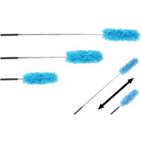 3 plumeaux en microfibres avec manche télescopique 82 cm