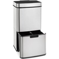 Klarstein Touchless Poubelle pour tri sélectif écologique 72 litres - Capteur - 4 compartiments ABS , PP & inox