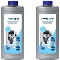 Wessper Détartrant Liquide Machine à Café 2x 500ml - Compatible avec Delonghi Bosch Senseo Nespresso Dolce Gusto Saeco Philips Krups