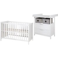 Chambre Bébé Duo Hamburg - ROBA - Lit Cododo 60x120 cm - Commode à Langer 2 Tiroirs