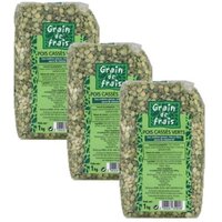 Lot 3x Pois cassé - Grain de Frais - paquet 1kg