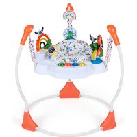 Trotteur Bébé Musical Jumperoo COSTWAY-6 Jouets Interactifs-Lumières et Musique-3 Hauteurs Réglable-Siège à 360°-6+ Mois-Orange