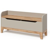 Coffre à jouets Malia 107.2x50cm avec siège Cachemire/Chêne Artisan Vitalispa 58369