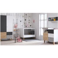 Chambre complète lit évolutif 70x140 - commode à langer - armoire 2 portes Vox Concept - Bois