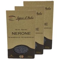 Lot 3x Riz noir Nerone Italie boîte 500g