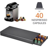 Ensembles à café,Café dosette tiroir résistant café porte Capsules tenant 40 pièces café Capsules pour Nespresso café dosette