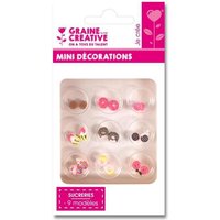 DTM - 18 mini décorations gourmandes pâte FIMO - Sucreries