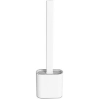 BROSSE WC ,white--Brosse de nettoyage de toilettes en Silicone, brosse de nettoyage souple et Flexible, pas'angle mort, nettoyeur de