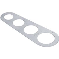 Fdit outil de mesure des pâtes 1Pc outil de mesure de mesure de spaghetti en acier inoxydable 4 portions de cuisson règle de