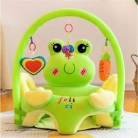Siège Support pour BébéSiège de Soutien pour Bébé Portatif Souple à Manger Chaise Coussin Canapé En Peluche Doux Animal avec Arche