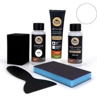 Kit de Rénovation Cuir (BLANC) - SOFOLK - Pour Volant, siège Auto, Chaise, sellerie, Chaussure