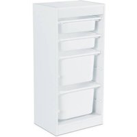 Meuble de rangement blanc enfant 4 bacs de rangement