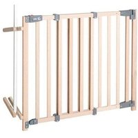 Barrière de Sécurité Bébé pour Escalier Safety Up - ROBA - Largeur de 93.5 à 120.5 cm - Bois Naturel