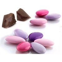 Dragées chocolat 500g - Coloris rose fuchsia prune parme - Fabrication française