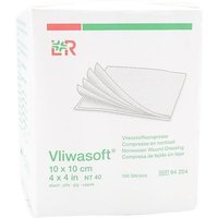 L&R Vliwasoft non-woven non-sterile compresses 10cm x 10cm 100 compresses