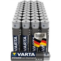 Varta Piles Alcalines Power On Demand Micro Aaa Haute Qualité Pack de 40