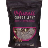 Muesli 3 chocolats 500g Leader Price