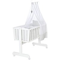 ROBA Berceau Complet Heartbreaker avec Fonction de Verrouillage - 40 x 90 cm - Blanc