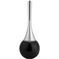 Brosse de toilette Exquis Brosse WC Base Poignée en acier inoxydable Pratique - Noir