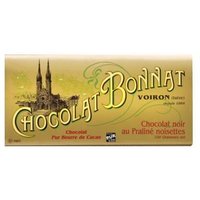 Tablette de chocolat noir au Praliné noisettes - Bonnat