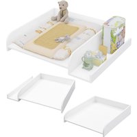 WOLTU Plan à Langer pour Machine à Laver Planche à Langer Bébé avec Étagère de Rangement 80x70cm Blanc W0ETT0243