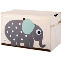 Coffre à jouets - WEBER - Elephant - Enfant - 100% Polyester - Gris