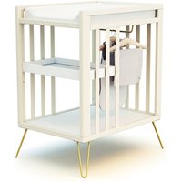 JURABABY - Table à langer 2 étagères ONLY en bois 76 x 56 x 94 cm Jaune - Taille unique