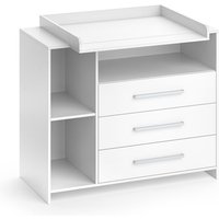 Commode à langer Oskar 113x100cm avec tiroirs Blanc Vicco 29083
