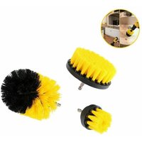 Perceuse électrique à poils ronds, brosse rotative de nettoyage, ensemble d'outils de fixation3 PIÈCES