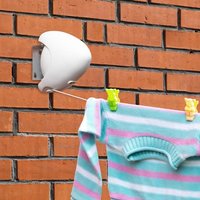 Tatkraft STRONG | Corde à linge rétractable et très résistante de 15m longeur |Étendoir à vêtements |Installation facile