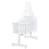 ROBA Berceau Complet Fox et Bunny avec Fonction de Verrouillage - 40 x 90 cm - Blanc