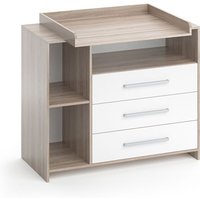 Commode à langer Oskar 113x100cm Blanc/Sonoma Vicco 29082
