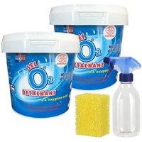 Sel Détachant 2x1kg + Flacon Pulvérisateur + Eponge - Fabriqué en France