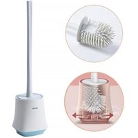 Brosse WC, brosse de toilette à manche long avec base de vidange, set de brosses de nettoyage WC