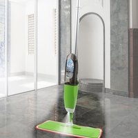 BALAI SERPILLERE,Avec Pulvérisation Multi-Fonction Mop Spray Pliable Plastique (Vert)