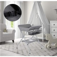 Table à langer pliable pour bébé - HUANGTIANY - Gris - 63*74cm - Hauteur réglable - Pliable