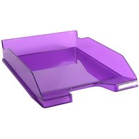 Exacompta 113219D Classic Corbeille à Courrier 34,60 x 25,50 x 6,50 cm Violet Transparent Brillant