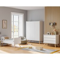 Chambre complète 3 portes Vox - Vintage - 145 x 75 x 103cm - Blanc