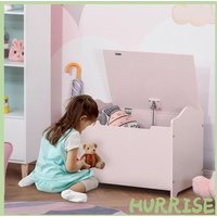 Cocosity Coffres À Jouets Pour Enfants Boîte À Jouets Malle De Rangement Dim. 60L X 40L X 48H Cm Vérin Pneumatique Mdf Rose